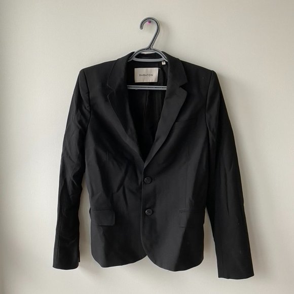 Babaton Wool Black Blazer - Picture 1 of 5